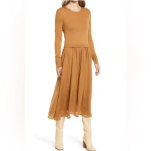 Nordstrom Mixed Media Long-sleeve Dress